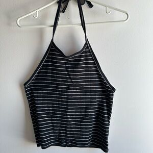 American Eagle Striped Halter Neck Top